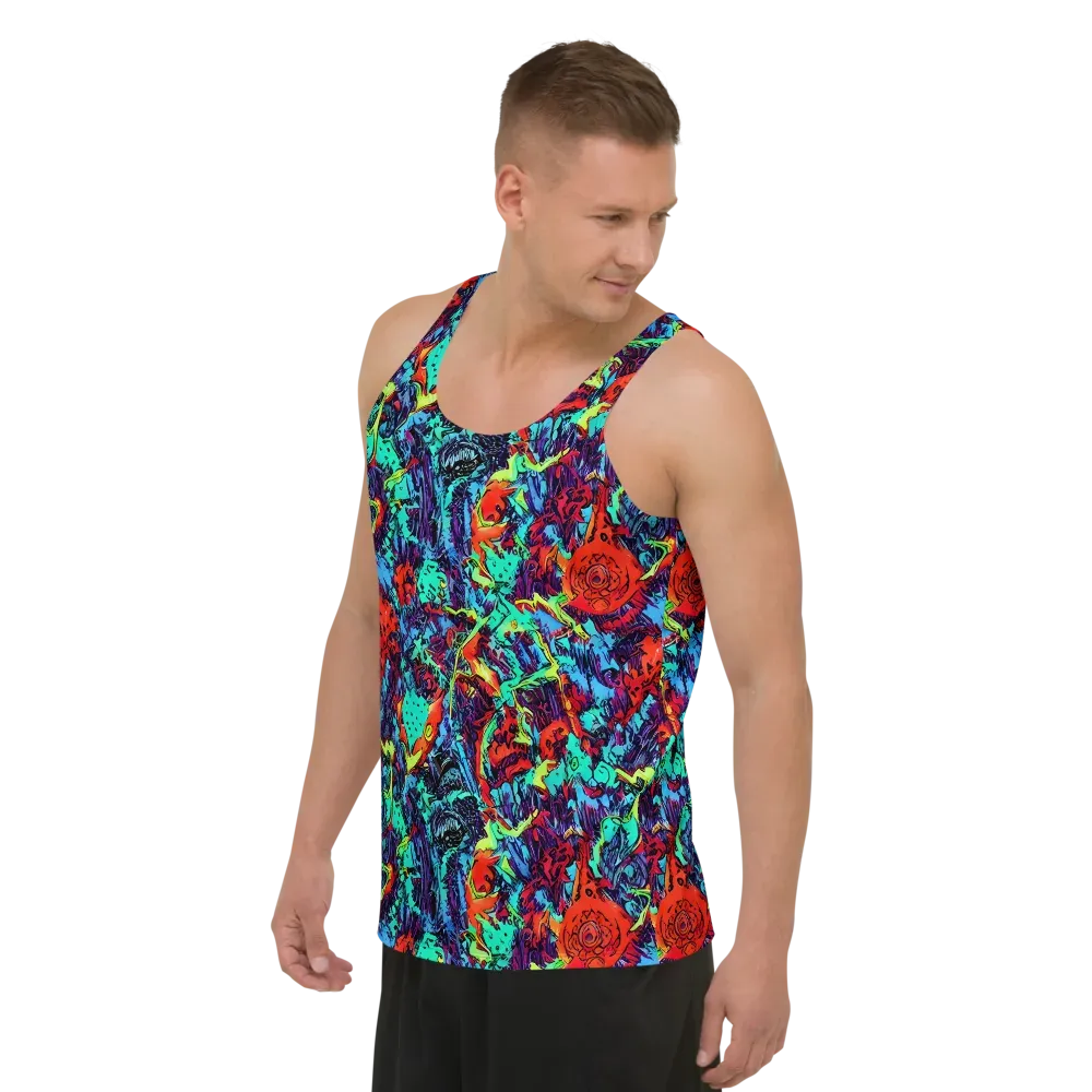 Neon Bog on Men's Tank Top — Left Front