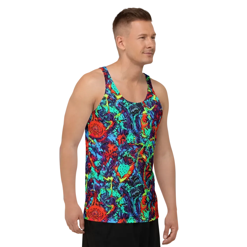 Neon Bog on Men's Tank Top — Right Front