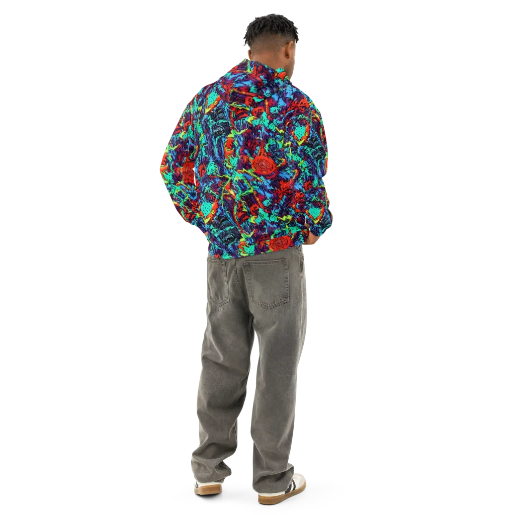 Neon Bog on Cotton Hoodie — Back