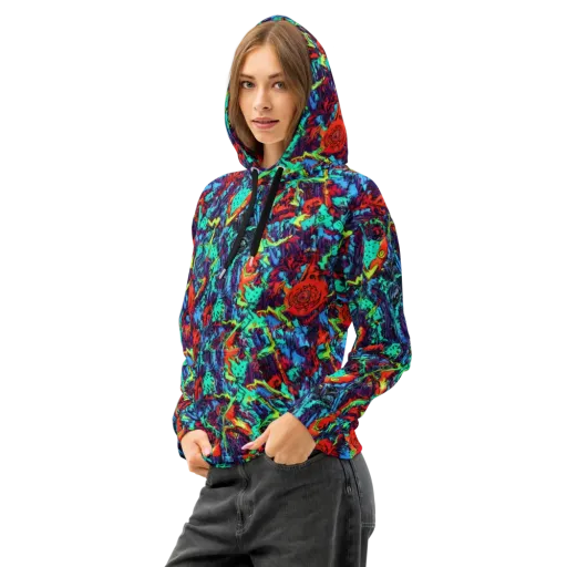 Neon Bog on a Cotton Hoodie