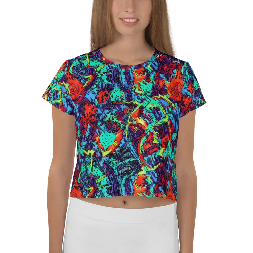 Neon Bog on Crop Tee — Front