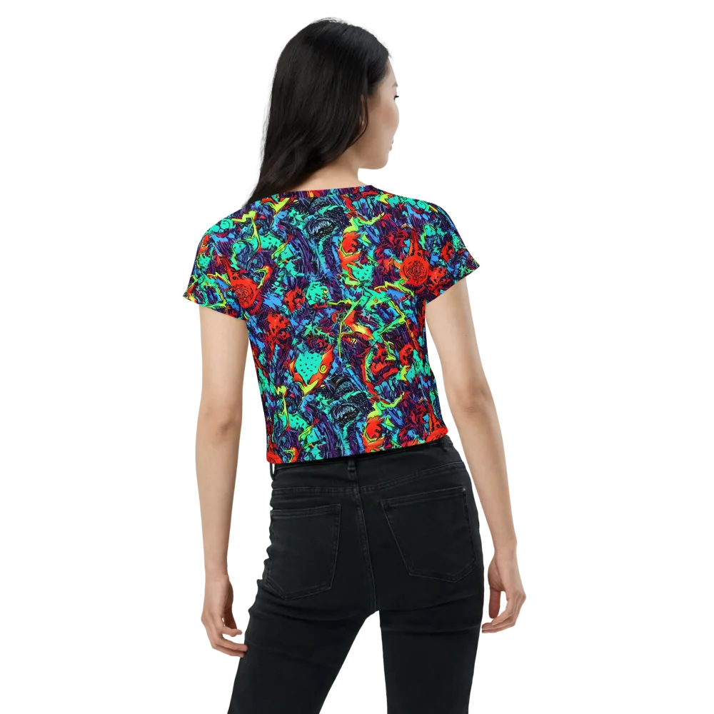 Neon Bog on Crop Tee — Back