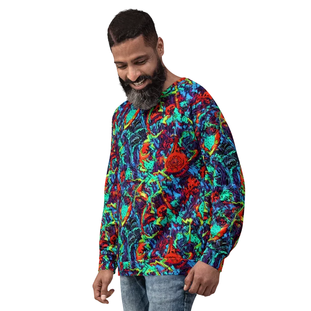 Neon Bog on Sweatshirt — Left Front
