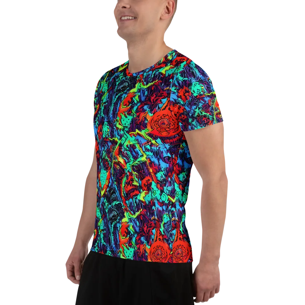 Neon Bog on Men's Athletic T-Shirt — Left