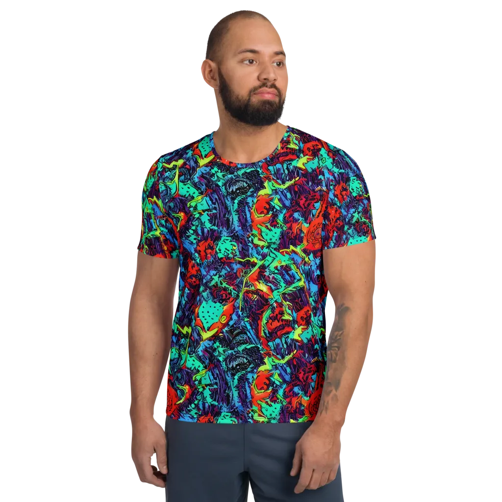 Neon Bog on Men's Athletic T-Shirt — Front