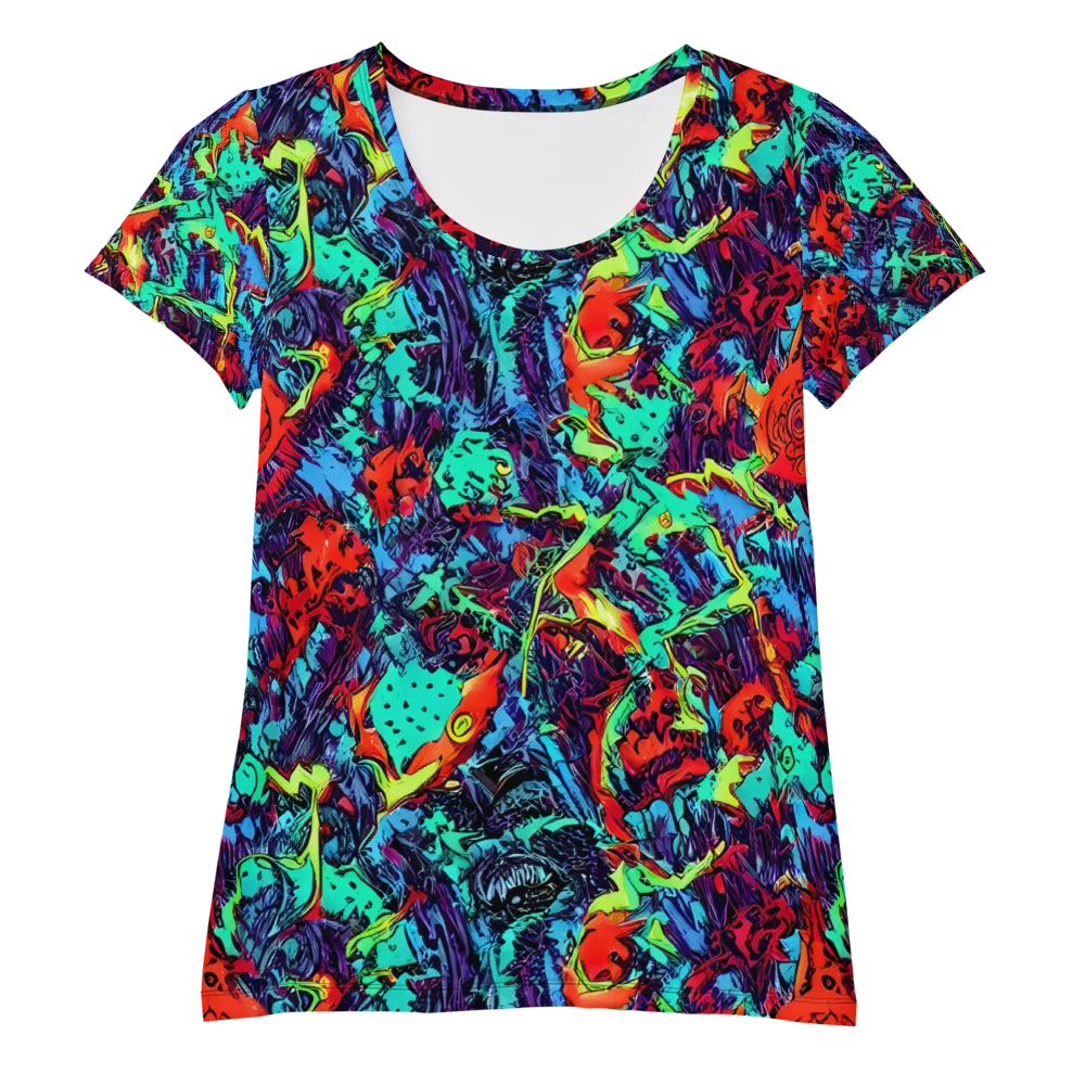 Neon Bog on Women's Athletic T-Shirt — Front