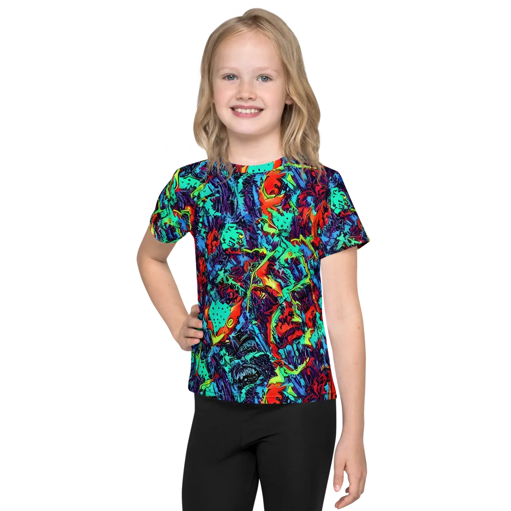 Neon Bog on Kids Crew Neck T-Shirt — Front