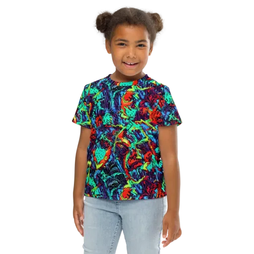 Neon Bog on a Kids Crew Neck T-Shirt