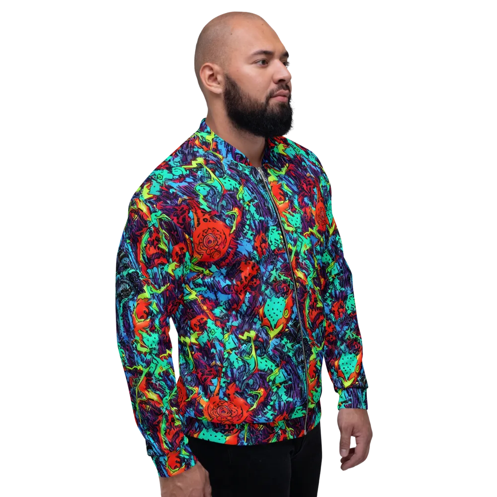 Neon Bog on Bomber Jacket — Right