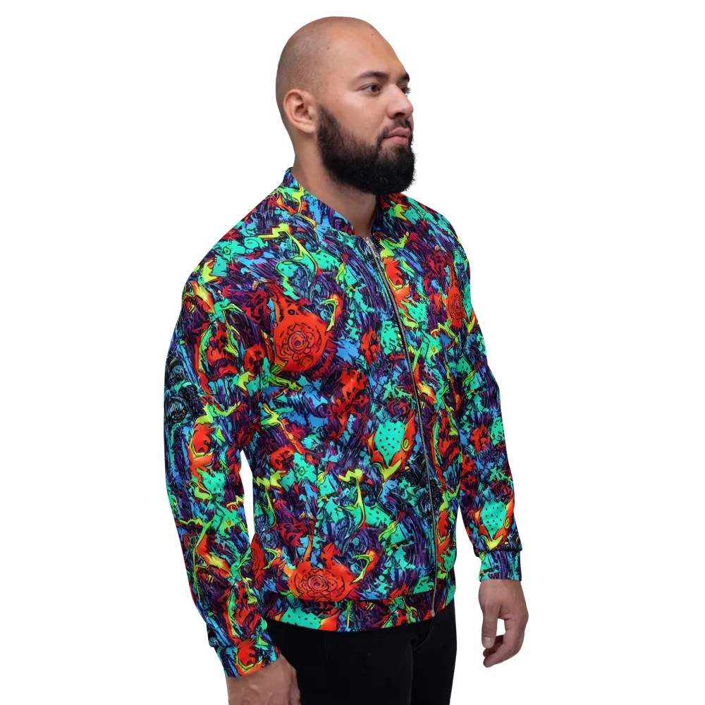 Neon Bog on Bomber Jacket — Right