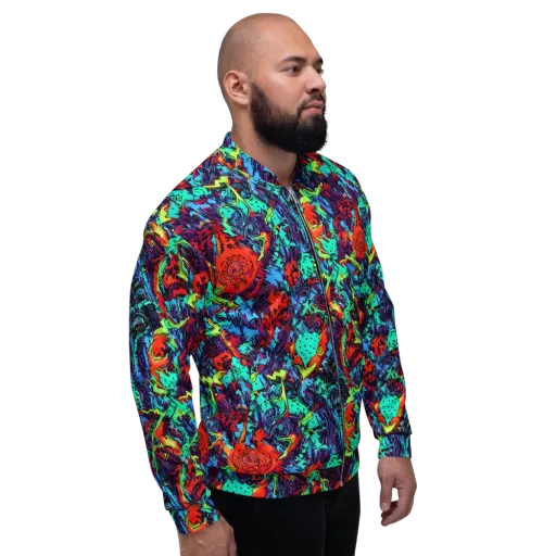Neon Bog on a Bomber Jacket