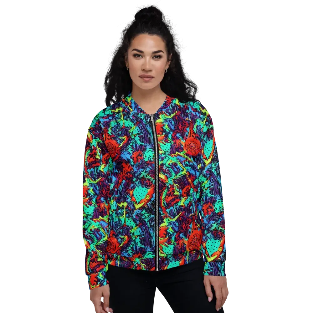 Neon Bog on Bomber Jacket — Front