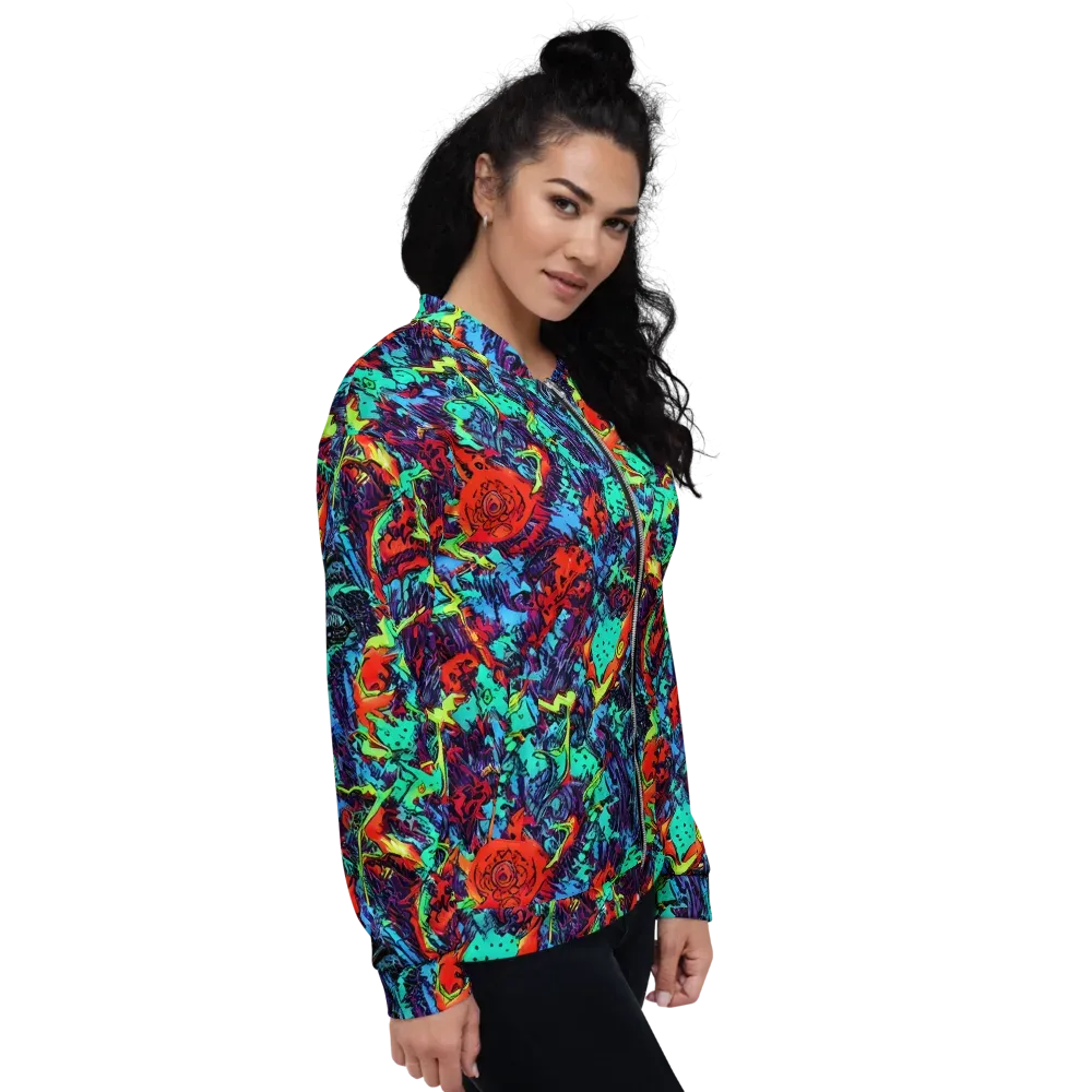 Neon Bog on Bomber Jacket — Right