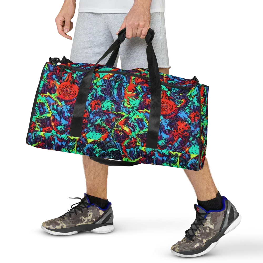 Neon Bog on Duffle Bag — Front
