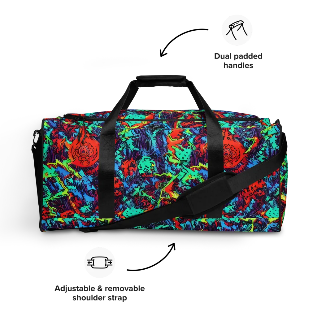 Neon Bog on Duffle Bag — Front