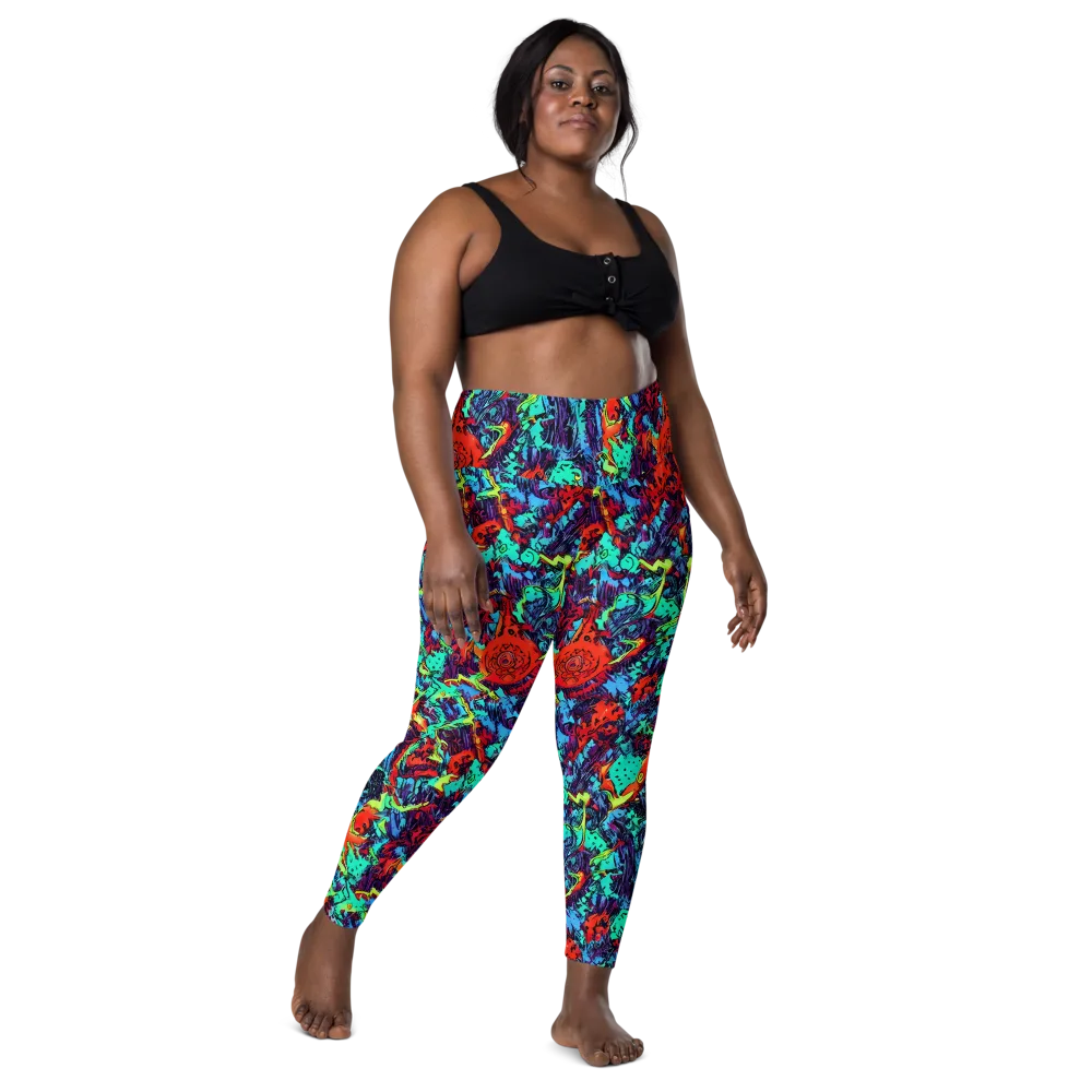 Neon Bog on Leggings with Pockets — Front