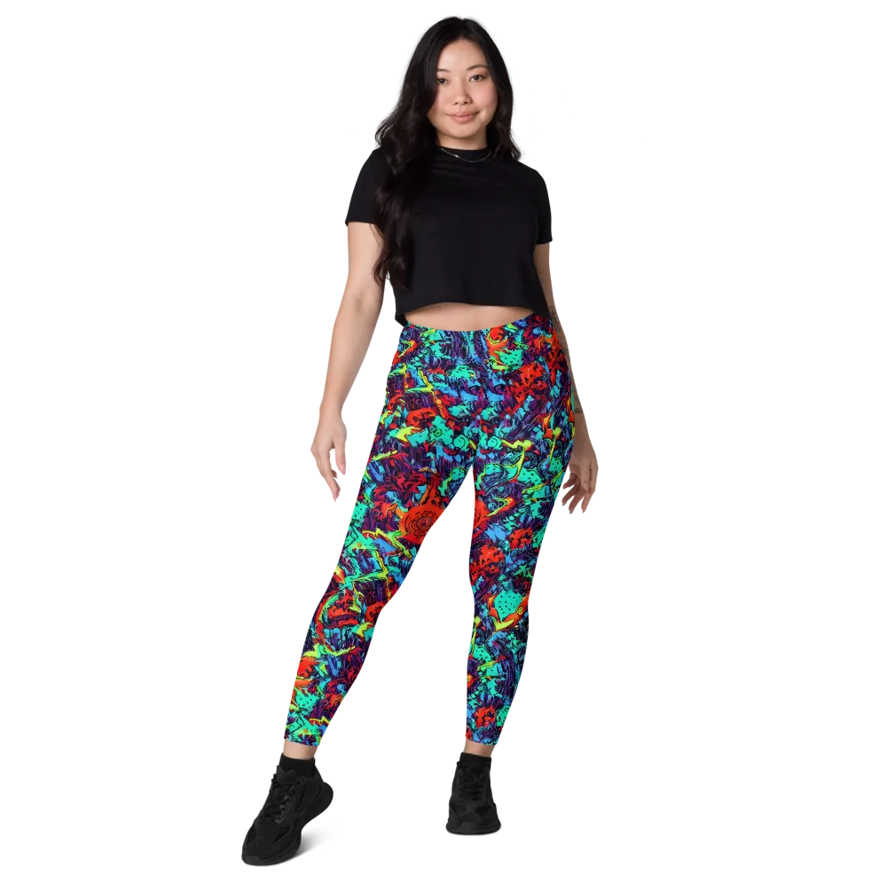 Neon Bog on Leggings with Pockets — Front