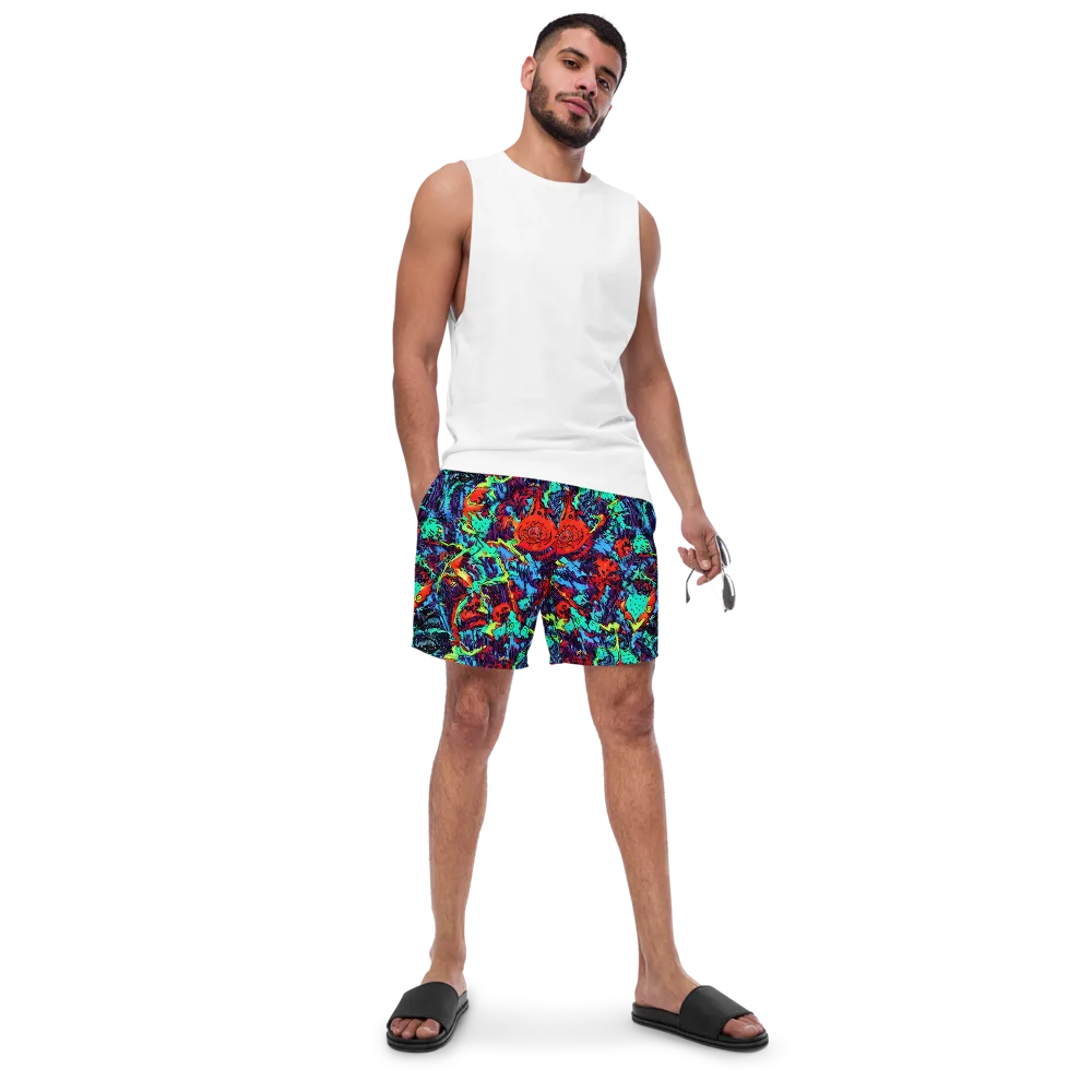 Neon Bog on Swim Trunks — Front