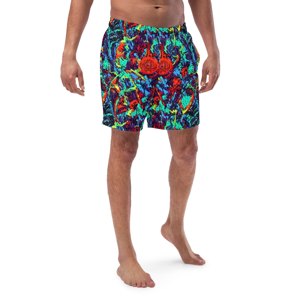 Neon Bog on Swim Trunks — Front