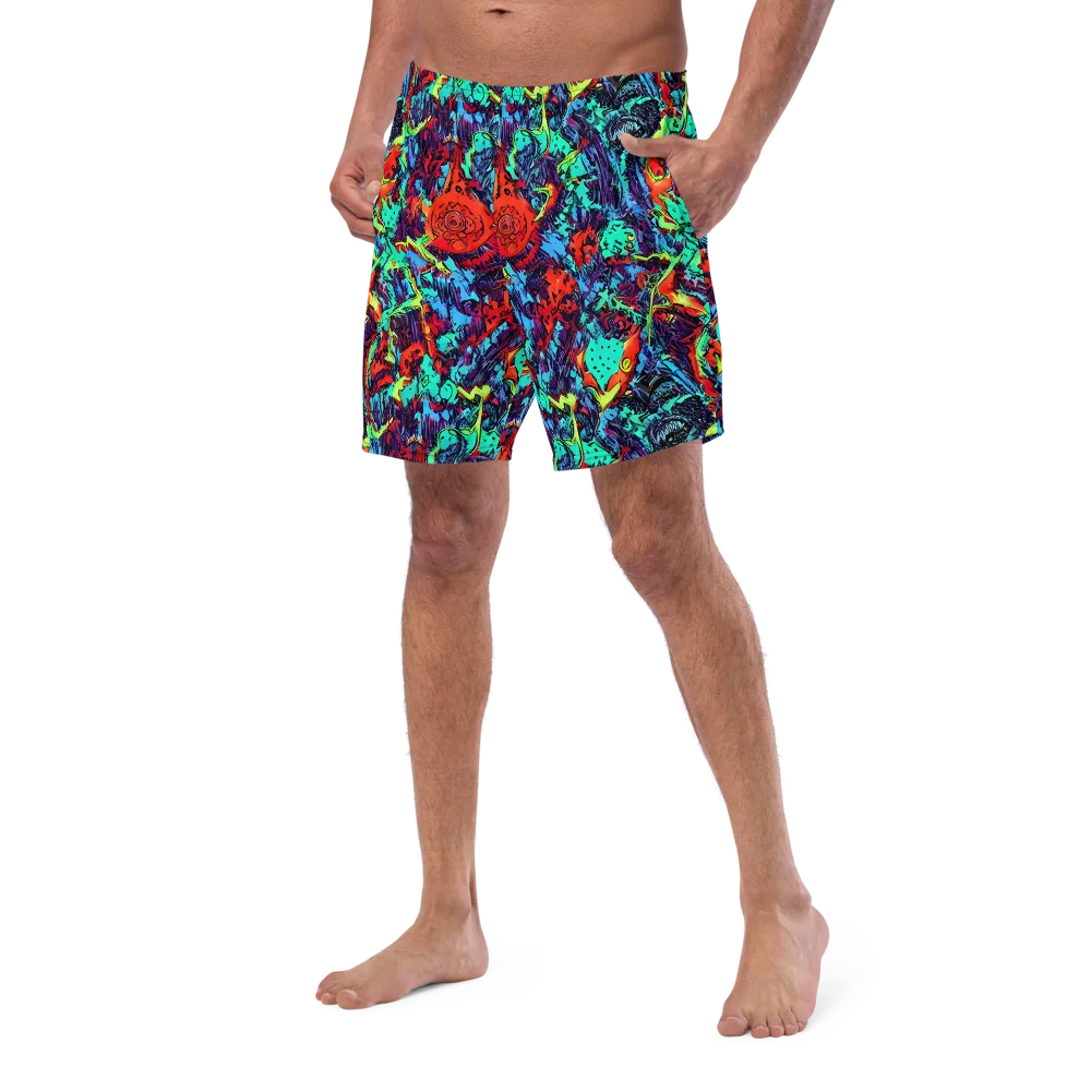 Neon Bog on Swim Trunks — Left Front