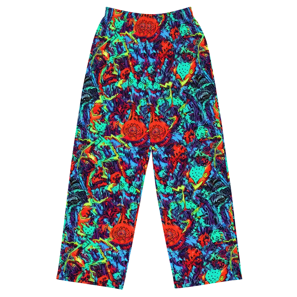 Neon Bog on Wide-Leg Pants — Front