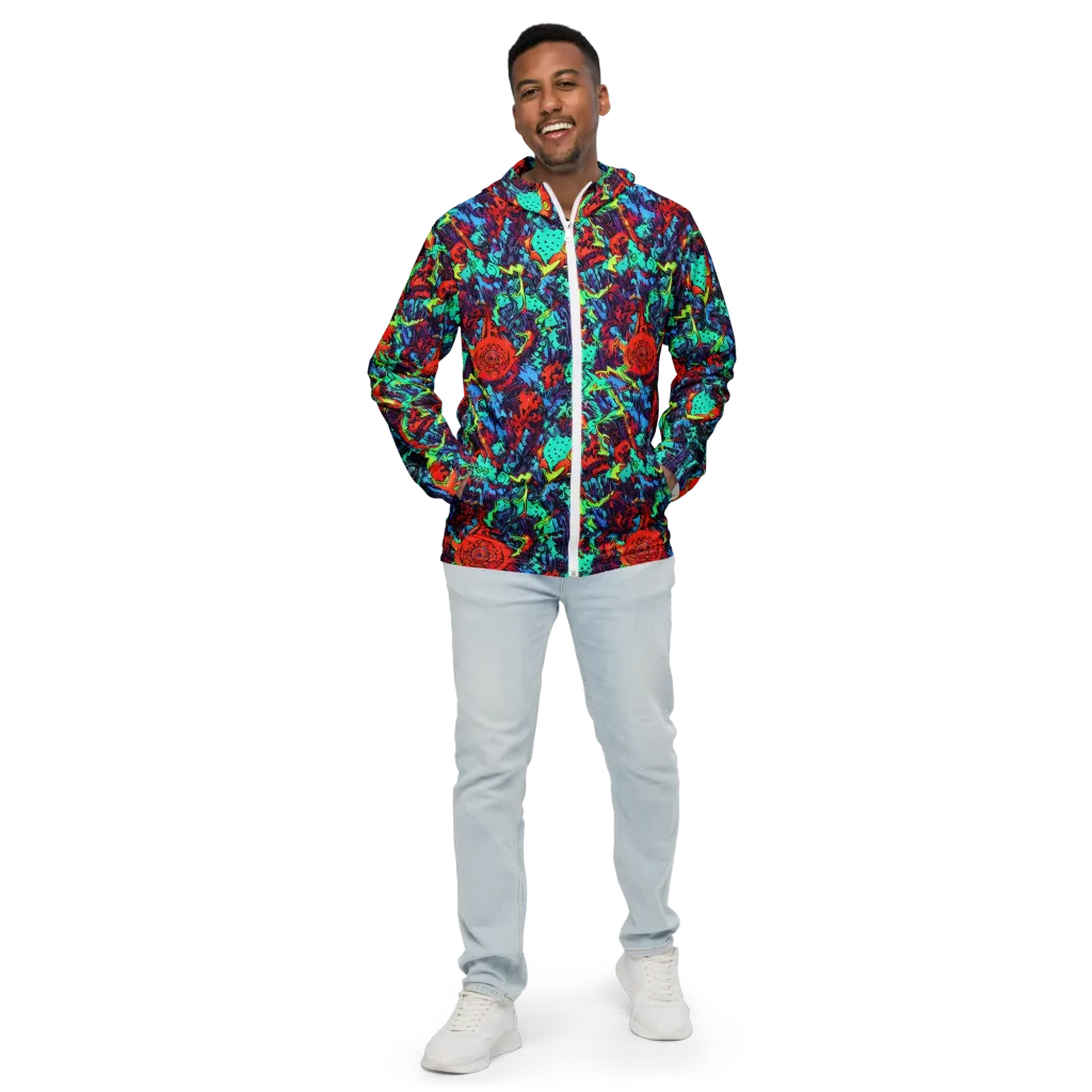 Neon Bog on Men's Windbreaker — Front