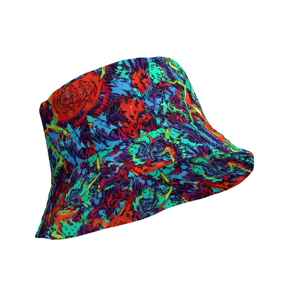 Neon Bog on Reversible Bucket Hat — Product details Outside