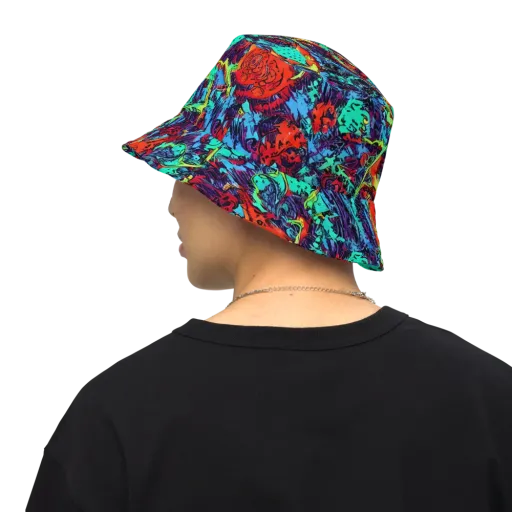 Neon Bog on a Reversible Bucket Hat