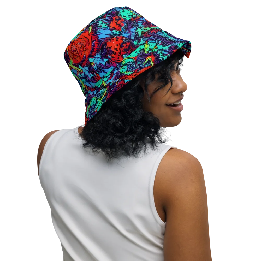 Neon Bog on Reversible Bucket Hat — Right Outside