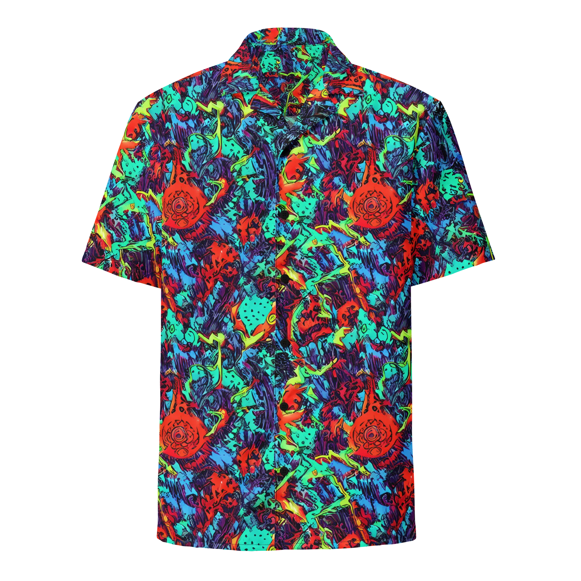 Neon Bog on Button Shirt — Front