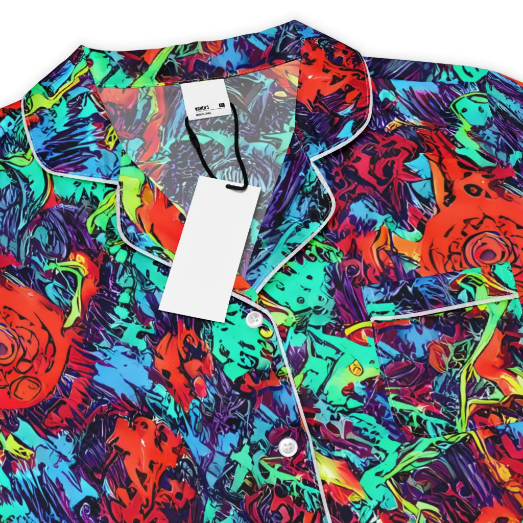 Neon Bog on Women's Short Sleeve Pajama Top — Product details