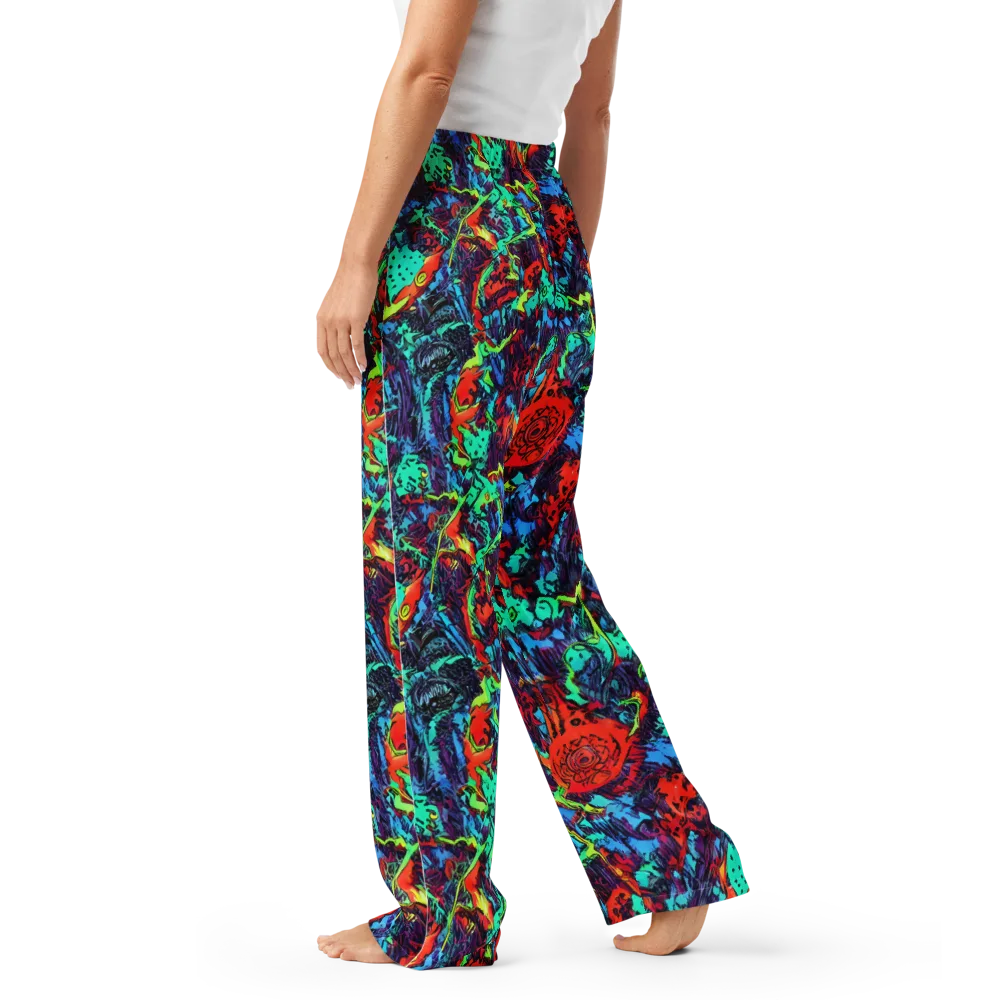 Neon Bog on Women's Pajama Pants — Left