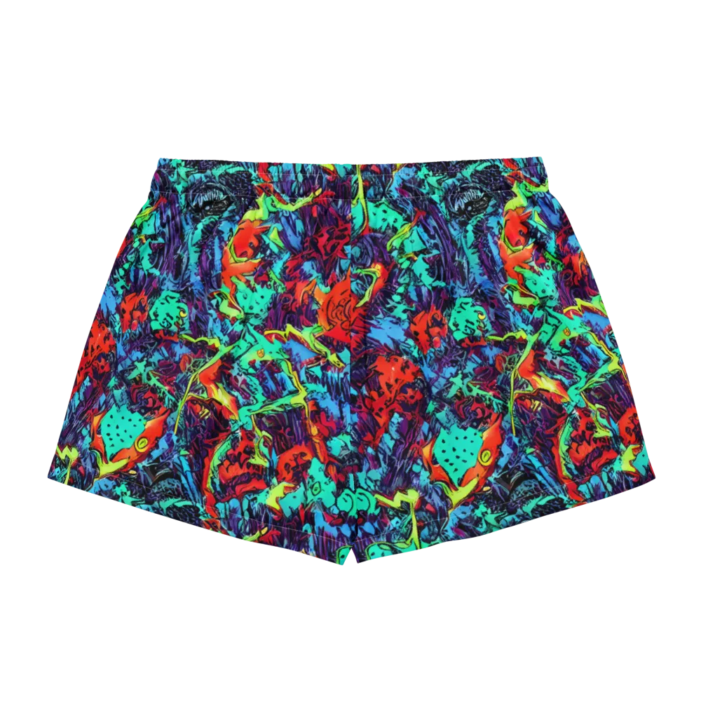 Neon Bog on Women's Pajama Shorts — Back