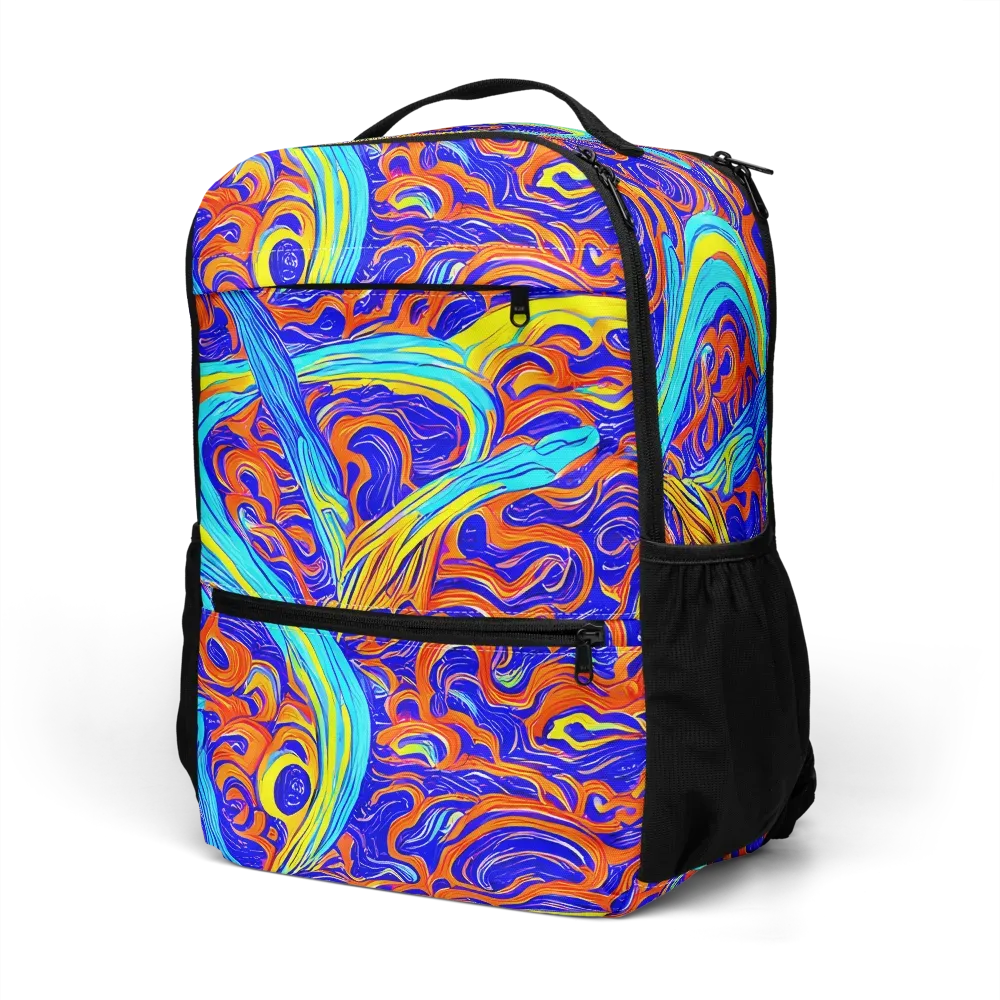 Tangerine Thunder on Utility Backpack — Left Front