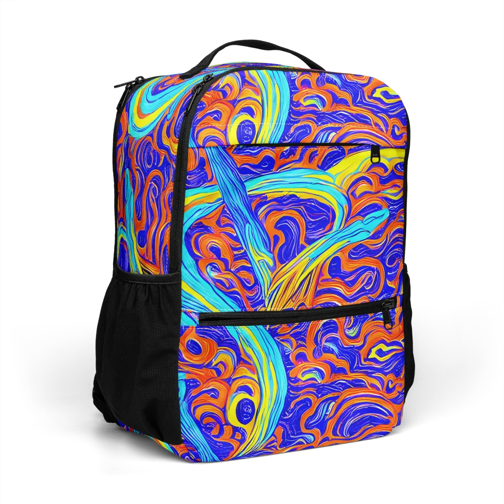 Tangerine Thunder on Utility Backpack — Right Front