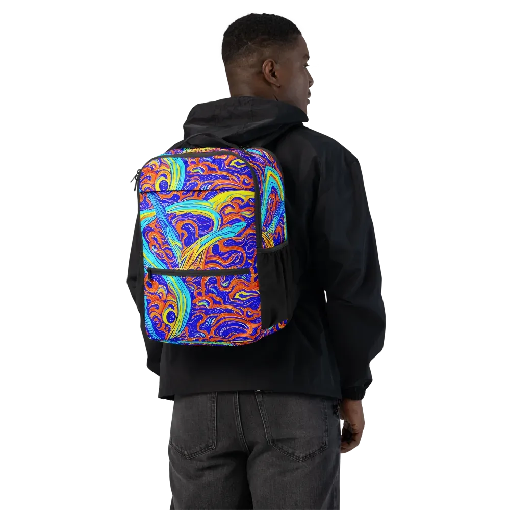 Tangerine Thunder on Utility Backpack — Back