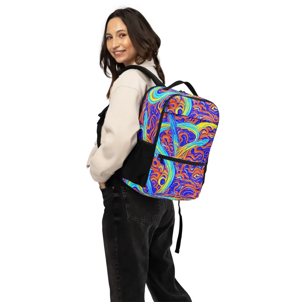Tangerine Thunder on Utility Backpack — Back