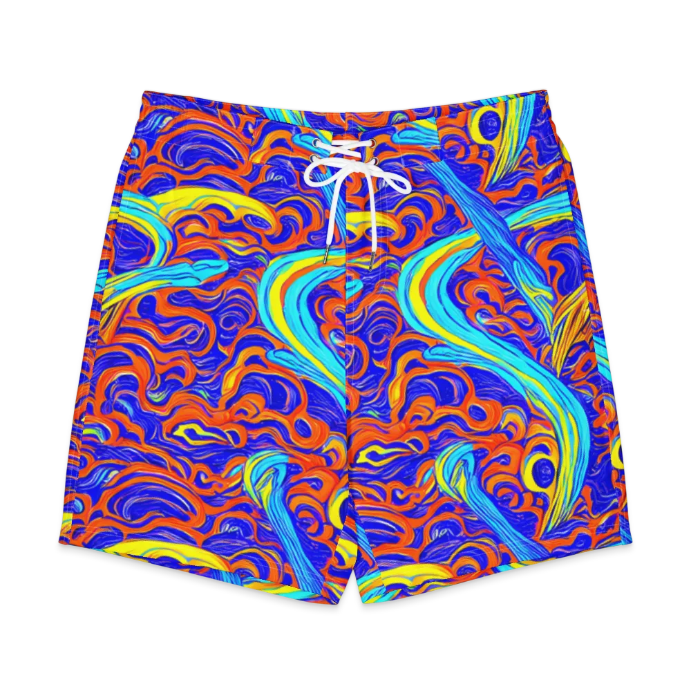 Tangerine Thunder on Men's Board Shorts — Front