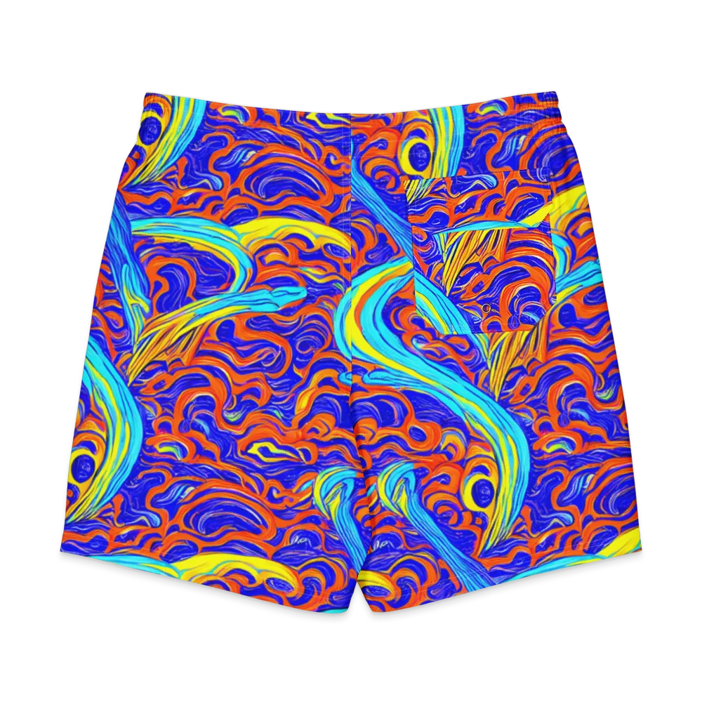 Tangerine Thunder on Men's Board Shorts — Back