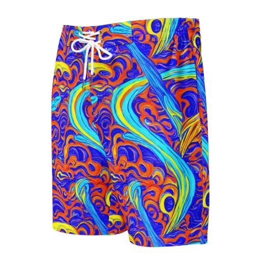 Tangerine Thunder on a Men's Board Shorts