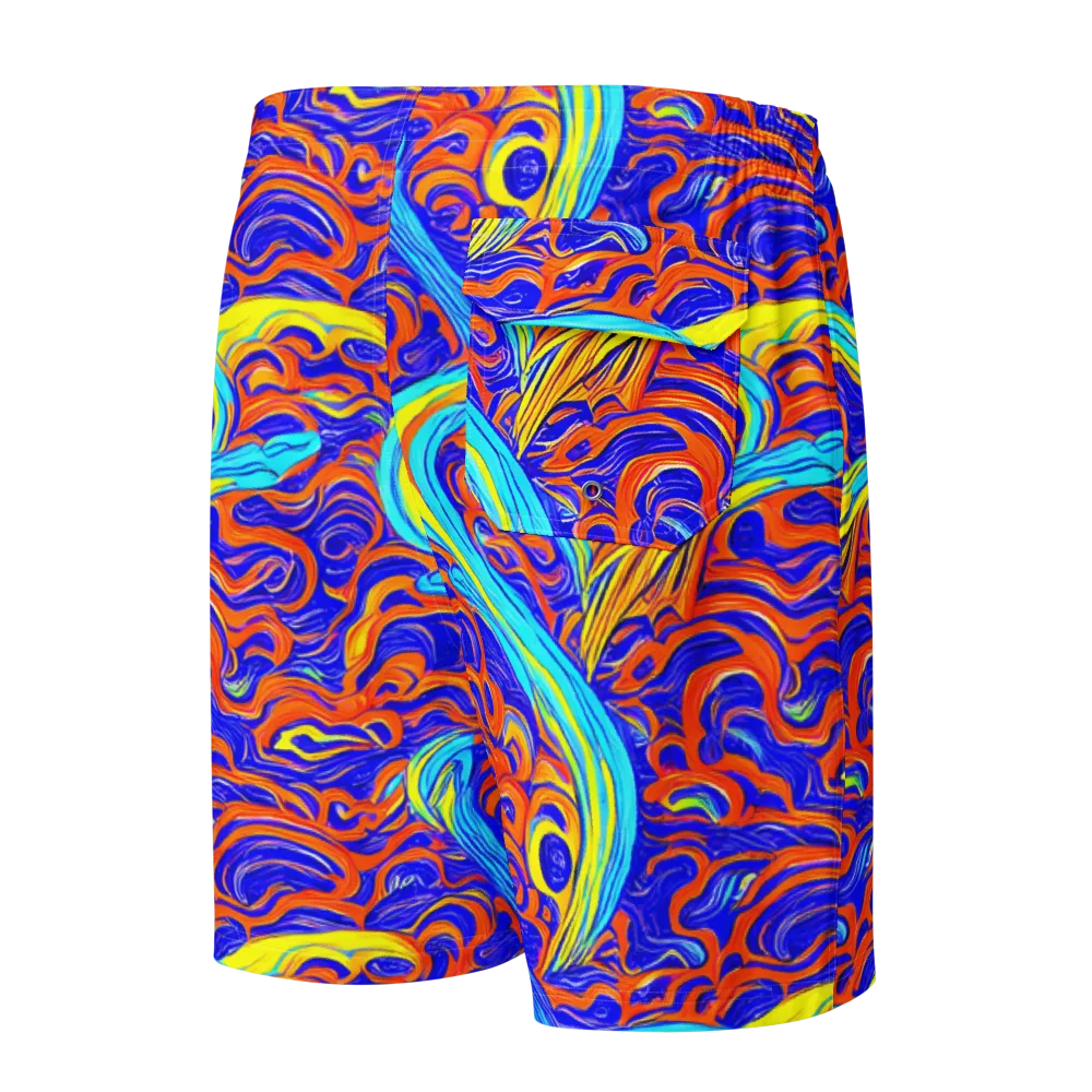 Tangerine Thunder on Men's Board Shorts — Back