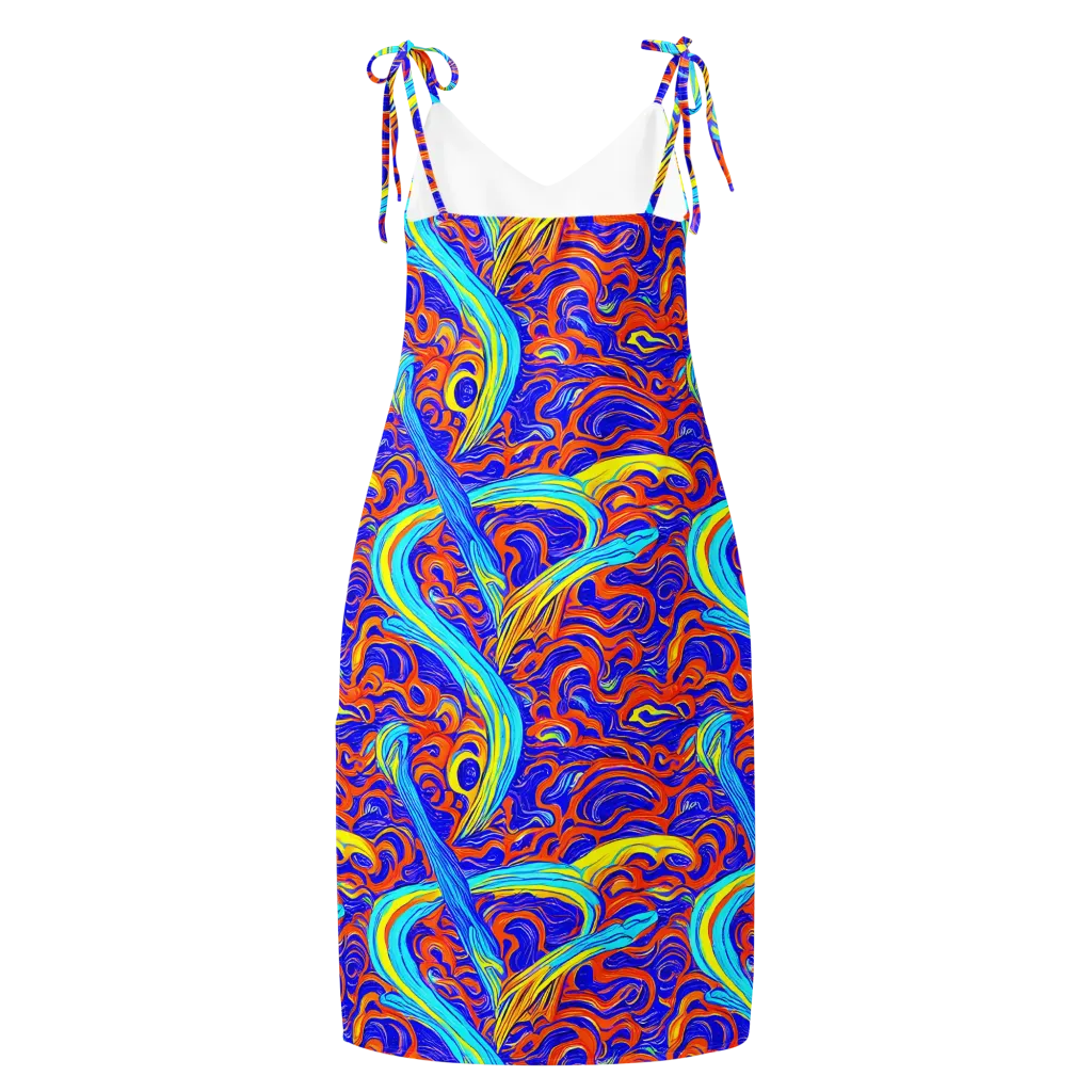 Tangerine Thunder on Slip Dress — Back