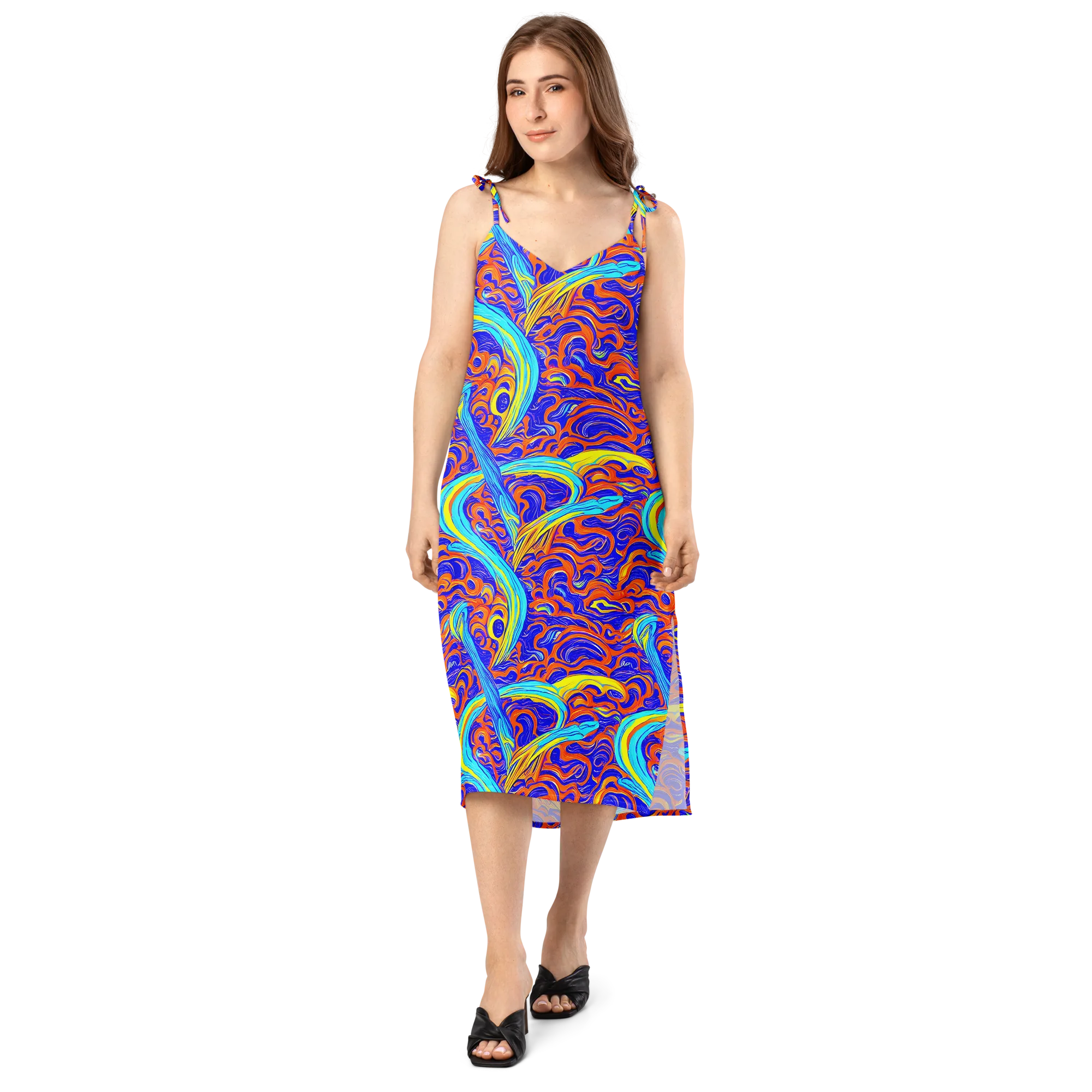 Tangerine Thunder on Slip Dress — Front