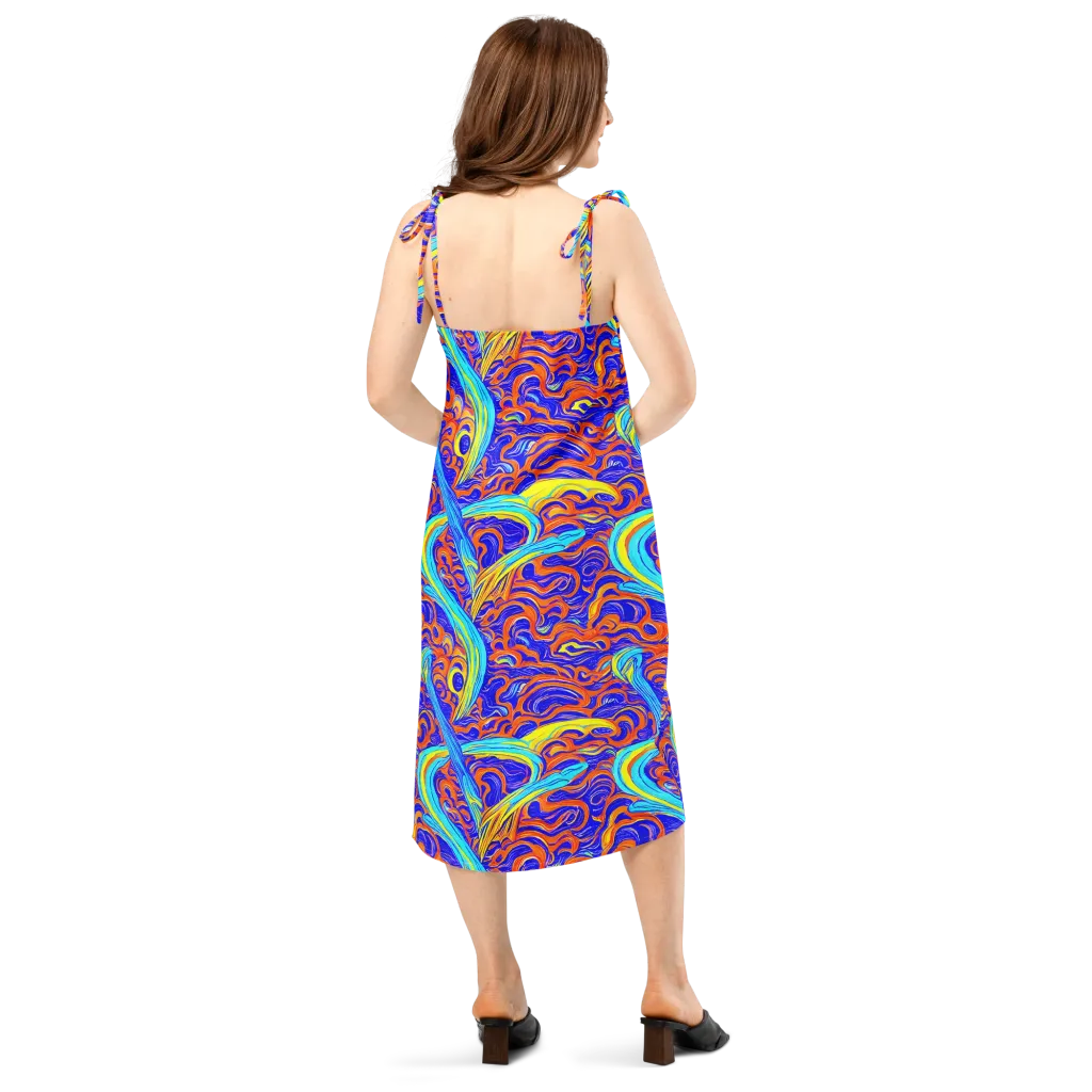 Tangerine Thunder on Slip Dress — Back