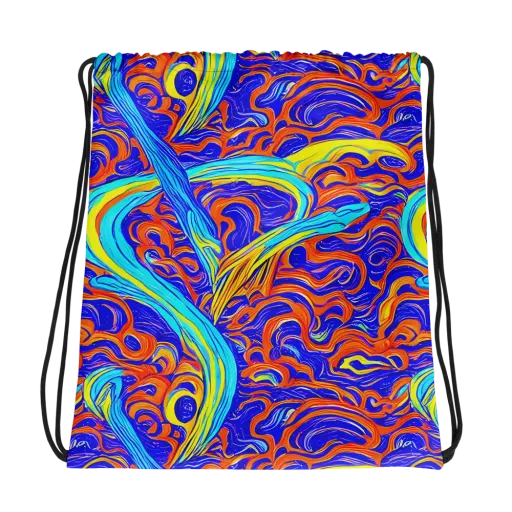 Tangerine Thunder on a Drawstring Bag