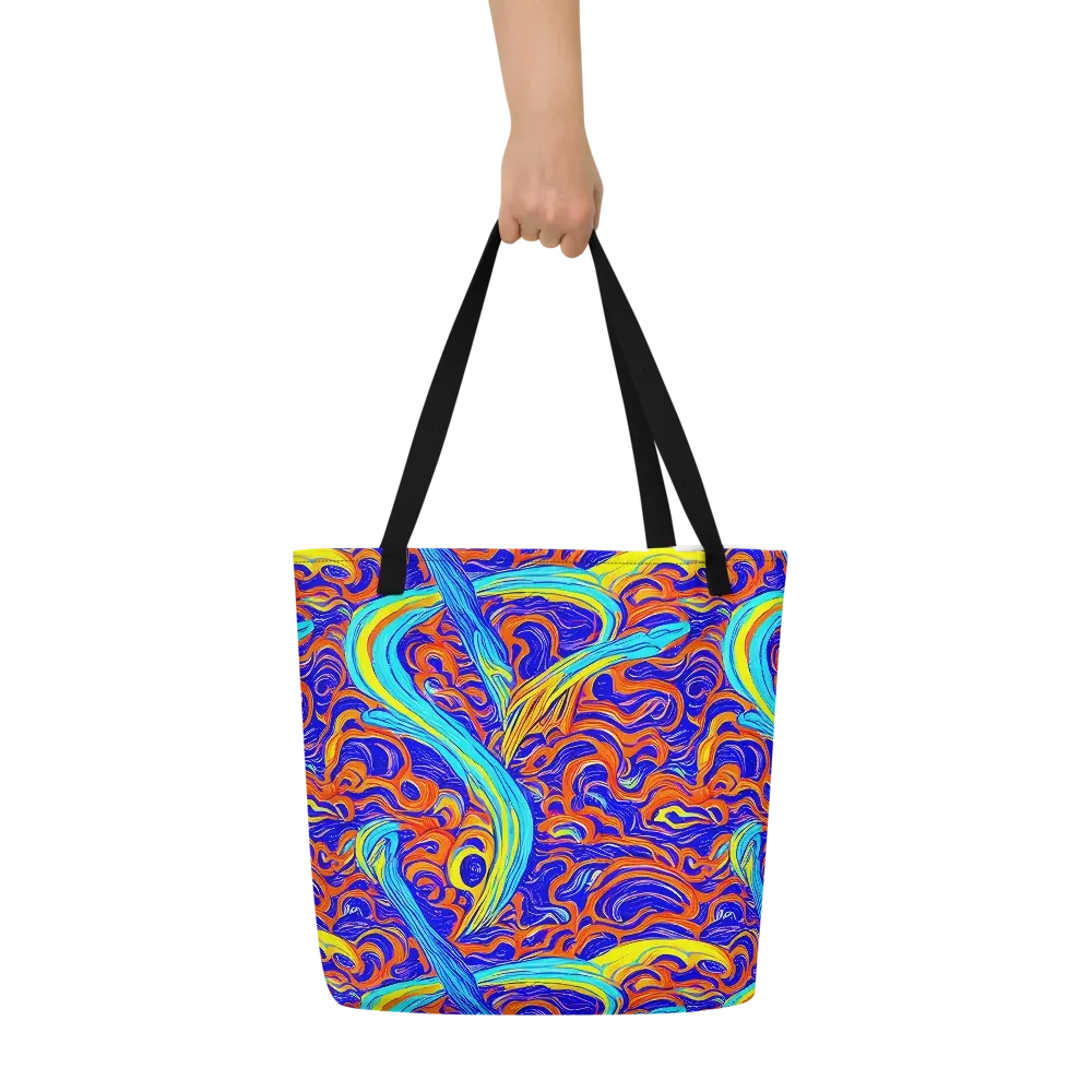 Tangerine Thunder on Large Tote Bag W/ Pocket — Front