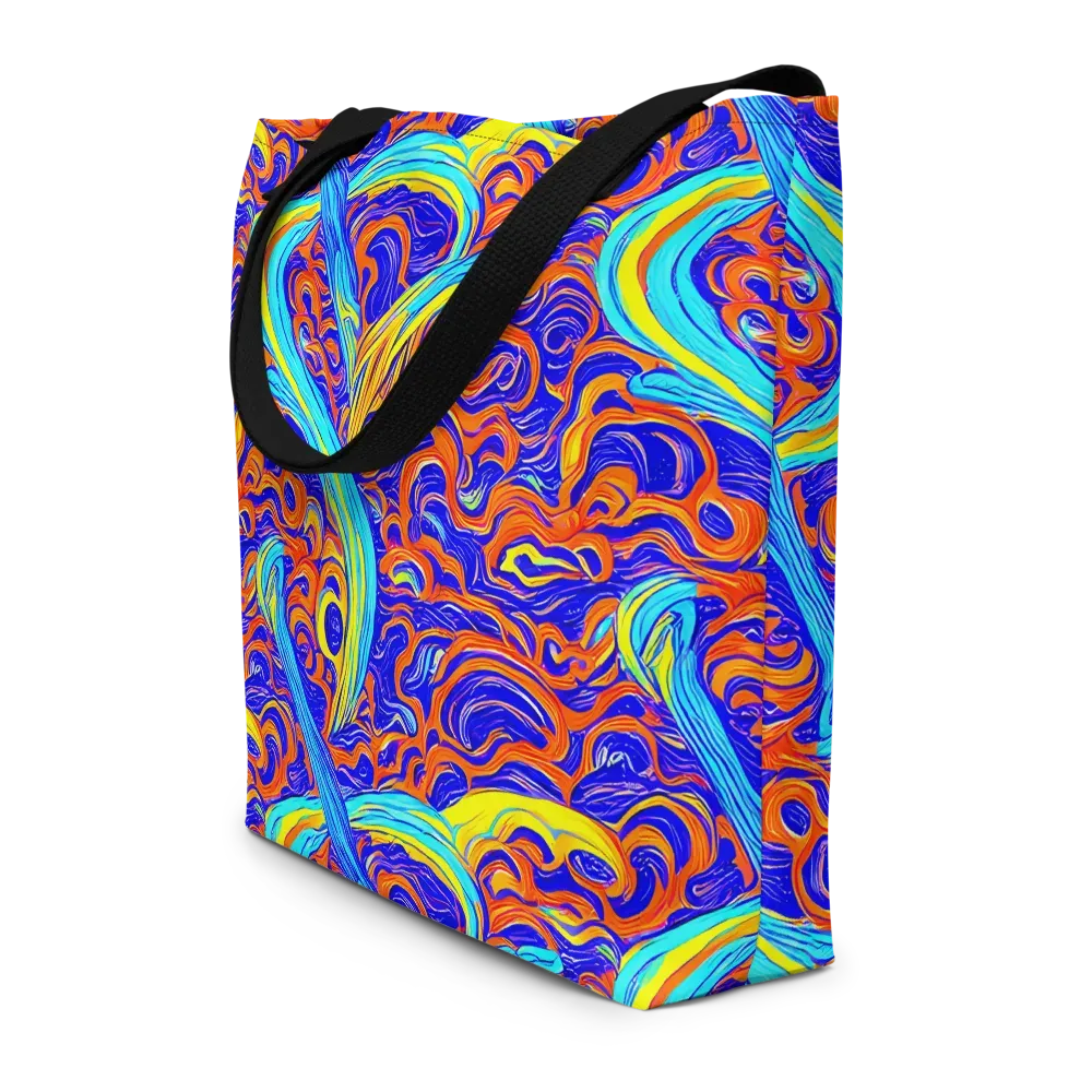 Tangerine Thunder on Large Tote Bag W/ Pocket — Front
