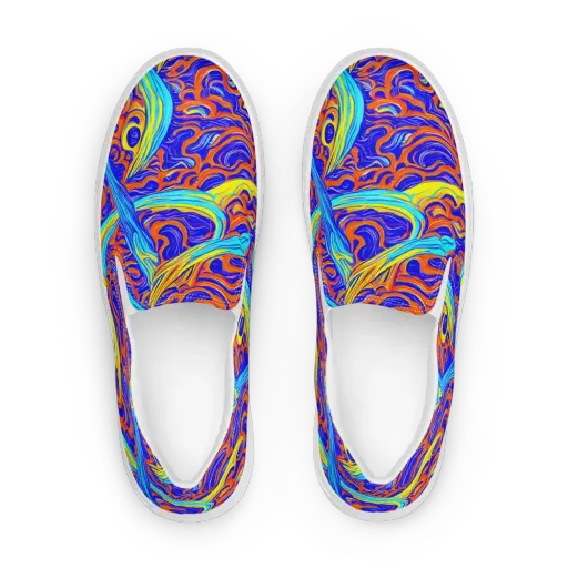 Tangerine Thunder on a Women's Slip-On Canvas Shoes