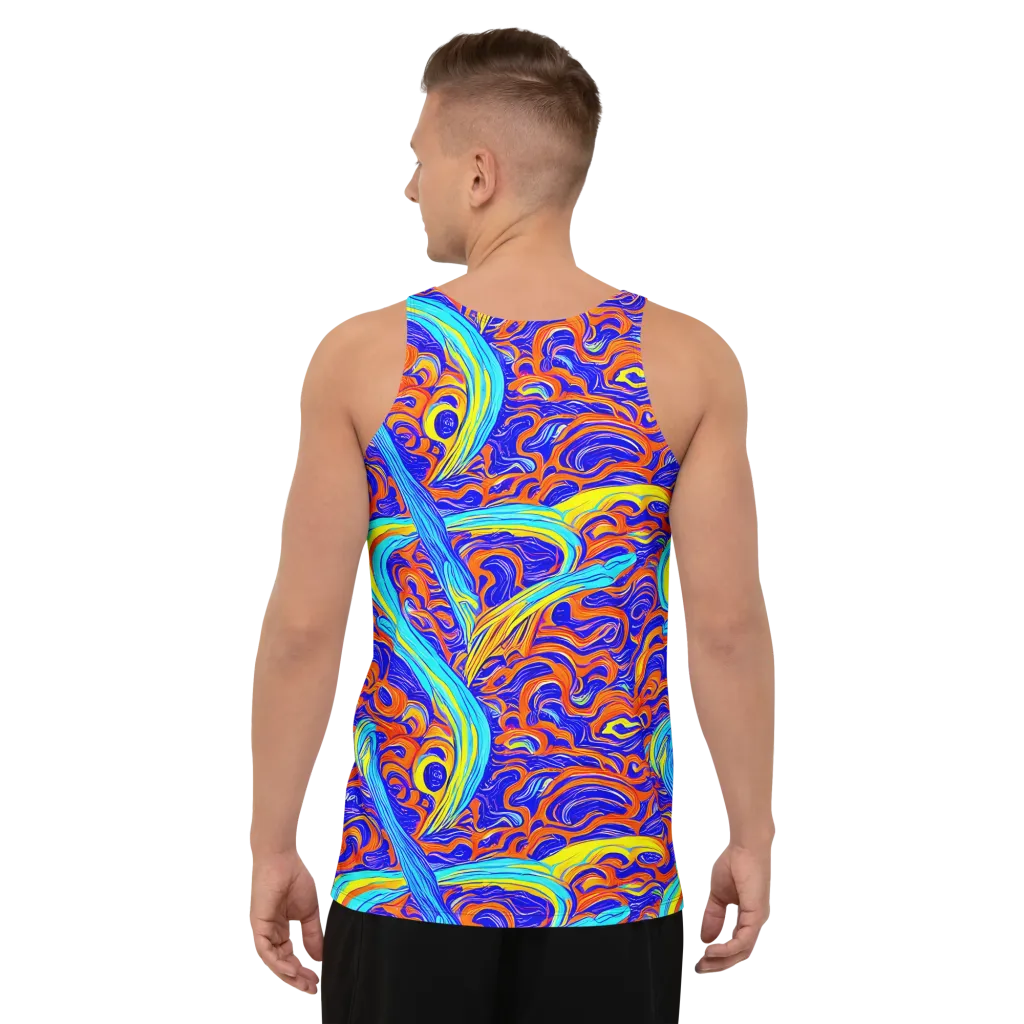 Tangerine Thunder on Men's Tank Top — Back