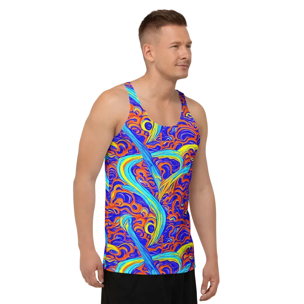 Tangerine Thunder on Men's Tank Top — Right Front